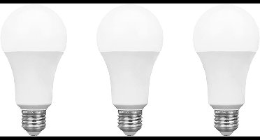 Spectrum LED Lamp A60 E27 - 20W - 230V - 2045 Lumen - 6000K Koud Wit - Ø60mm - Voor Plafondlamp, Tafellamp of Vloerlamp - 3 stuks