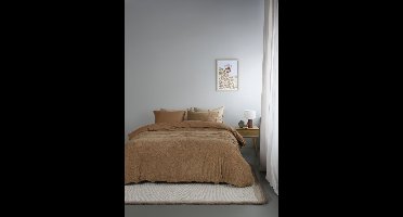 Ambiante Plush Teddy dekbedovertrek - Eenpersoons - 140x200/220 - Bruin