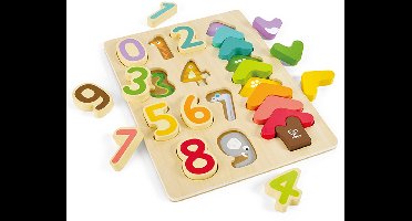 Hape kleuren en cijfers puzzel - educatief speelgoed voor kinderen.