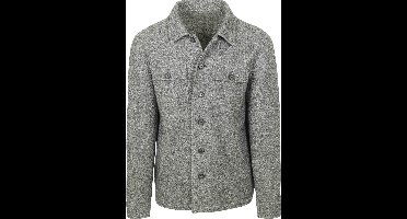 Suitable Overshirt Boiled Wool Blend Grijs - Maat XXL - Heren