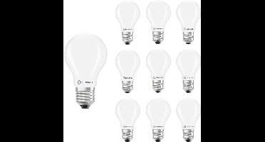 Ledvance LED Lamp A60 Filament E27 - 3.4W 470lm 2700K Mat Glas - Ø60mm - Dimbaar - Geschikt voor slaapkamers, sfeerverlichting, horecagebruiK 10 stuks