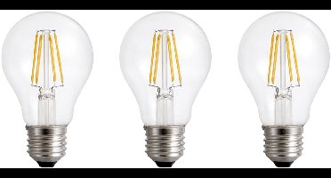 Spectrum LED Lamp A60 E27 - 8.5W - 230V - 1200 Lumen - 4000K Neutraal Wit - Ø60mm - Voor Plafondlamp, Tafellamp of Vloerlamp - 3 stuks