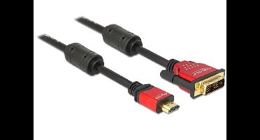 DeLOCK premium DVI-D Single Link - HDMI kabel - 3 meter