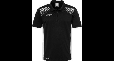 Uhlsport Goal Polo Shirt Zwart-Wit Maat 140