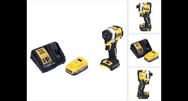 DeWalt DCF 850 E1 accu-slagmoersleutel 18 V 205 Nm 1/4" borstelloos + 1x oplaadbare batterij 1,7 Ah + lader