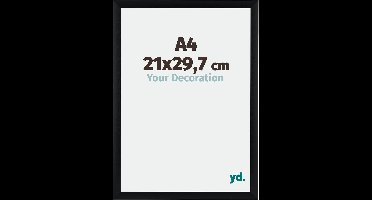 Your Decoration - Fotolijst A4 21x 29,7 cm - Aluminium - Zwart Geborsteld - Tucson