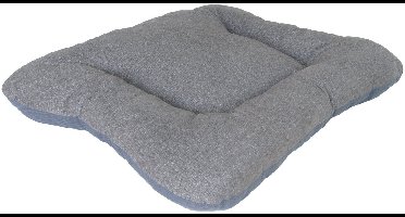 XXL DuoComfort Hondenkussen Stof staalblauw/Stof grijs gemêleerd - 90 x 120 cm - Wasbaar, Dubbelzijdig & 5 Stijlvolle Modellen Hondenmand