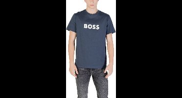 BOSS Logo Short Sleeve Tee - Blue Shirts