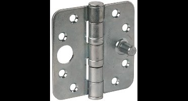 Ivana Kogellagerscharnier 89x89mm SKG3 Gegalvaniseerd Ronde Hoek