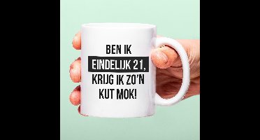 Ditverzinjeniet.nl Mok Ben ik eindelijk 21, krijg ik zo'n kut mok!