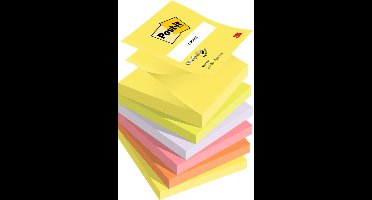 Memoblok 3m post-it z-note r330 76x76mm ass kleur | 12 stuks