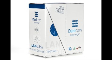 DANICOM CAT6 UTP 305 meter kabel op rol stug - LSZH (B2ca) - Trekdoos - Internetkabel - Netwerkkabel - UTP kabel