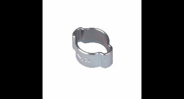 Mega Dubbel oor klem staal gegalvaniseerd 9 mm x 11 mm 7 mm, per 10 stuks