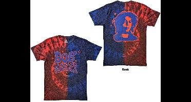 Bob Marley - Trippy Text Heren T-shirt - S - Rood/Blauw