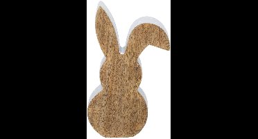 Houten haas decoratie wit 25 cm speelgoed decoratief.