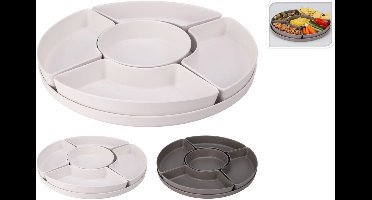 Serveerschaal melamine kleurrijk speelgoed serveerbord met uitneembare schaaltjes.