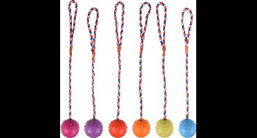 Flamingo Hondenspeelgoed Rubber Bal - Rood/Blauw/Lichtblauw - 60 x 5.5 x 5.5 cm