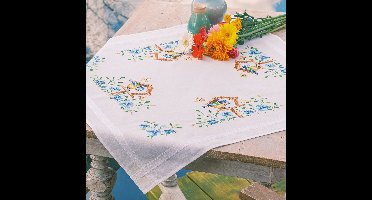 Vervaco - Tafelkleed kit - Vogelhuisjes - PN-0021400 - Borduren - Borduurpakket - Borduurpakket volwassenen - Borduurpakket kind