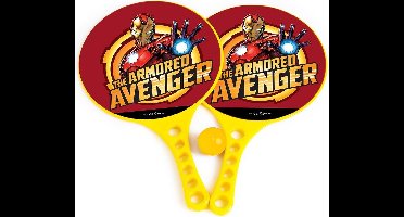 Marvel Beachbalset Avengers Jongens 36,5 Cm Geel 3-delig 2 Rackets