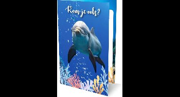 Uitnodigingskaarten - Dolfijnen - 6st.