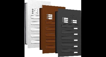 Inbouw met intercom 5 adressen_Brievenbus met intercompaneel inbouw_5_adressen__RVS