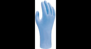 Showa 7502PF Wegwerphandschoen -bio-nitril (EBT) -maat S - 200 stuks - poedervrij - 0.06mm