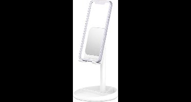 Wiwu - Universele Telefoonhouder met spiegel - Ergonomisch design - Geschikt voor telefoon & tablets - Wit