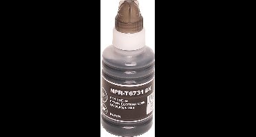 ABC huismerk navulflesje voor Epson T6731 zwart geschikt voor EcoTank L800 L801 L805 L810 L850 L1800