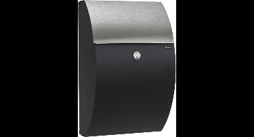 Allux Brievenbus 7000 zwart/rvs klep