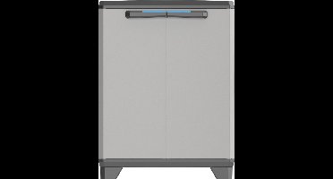 Keter Linear Opbergkast laag - 1 plank- 39x68x90cm - Zwart/Grijs