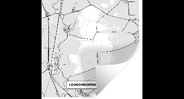Muurstickers - Sticker Folie - Kaart - Nederland - Stadskaart - Loosdrechtse Plassen - Plattegrond - 30x30 cm - Plakfolie - Muurstickers Kinderkamer - Zelfklevend Behang - Zelfklevend behangpapier - Stickerfolie