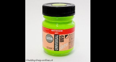 Acrylverf Zijdeglans - 688 Felgroen - Deco - Universal Satin - Amsterdam - 50 ml