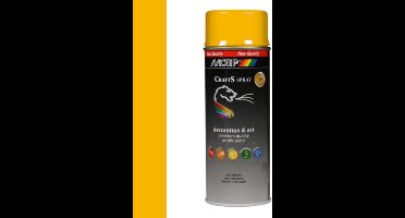 Motip crafts acryllak hoogglans verkeersgeel (RAL 1023) - 400 ml