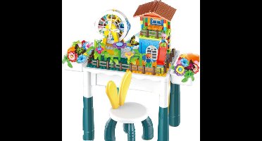 JMKA activiteiten tafel - speeltafel voor kinderen- Bouwtafel-Speelgoed- Zandtafel- Activiteiten tafel- 4 IN 1 SPEELTAFEL - 154 DELIG - speeltafel - activiteiten tafel - kindertafel - zandtafel - watertafel speelgoed - bouwstenen - blokkentafel -