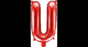 Folieballon letter U - 35cm rood