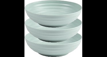 Plasticforte - Kommetjes/Schaaltjes - 8x - kunststof - D19 x 5.5 cm - mintgroen