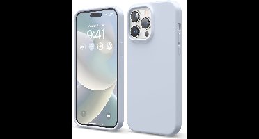 Hoesje Geschikt voor iPhone 14 Plus - zacht siliconen - Liquid Backcover - Babyblauw