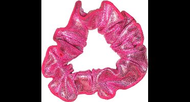 Snowflake - Hair Scrunchie - Mystique Glansstof - Turnen - Meisjes - Haarwokkel - Elastisch - Roze - One Size