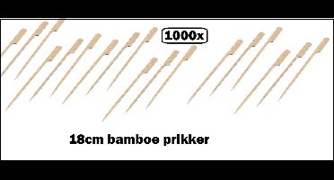 1000x Bamboe prikker / bbq pen 18cm - Prikkers BBQ festival thema feest food cocktail