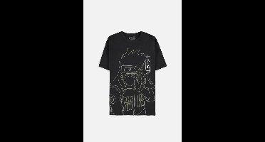 Naruto Shippuden - Kakashi Line Art - Men's Short Sleeved T-shirt Black-S