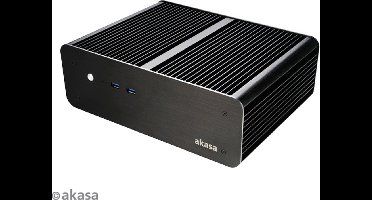 Akasa Euler MX, Fanless Aluminium Case, 2 x Front USB 3.0, 2 x 2.5 drive support, Mini-ITX Mobo Specific, Pico PW Adpt.