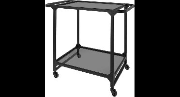 Riverdale - Butlertray Roma zwart 75cm Zwart Luxe Keukentrolley op wieltjes