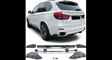 Passend Voor Bmw X5 F15 Met M Pakket 2013 t/m 2018 Achterbumper Diffuser Hoogglans Zwart
