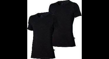 Apollo T-shirts Round Neck Heren Biokatoen Zwart 2 Stuks Maat Xxl
