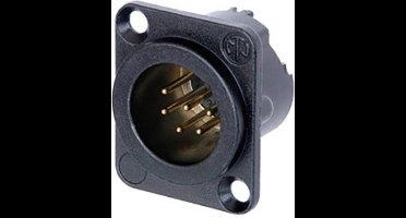Neutrik NC6MD-LX-B-CON XLR-connector Flensstekker, contacten recht Aantal polen: 6 Zwart 1 stuk(s)