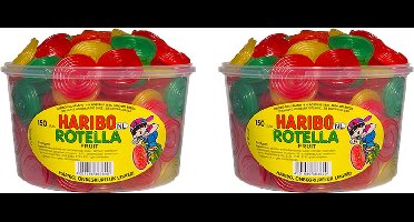 Haribo Fruit Rotella snoep - 150 stuks - 1200g x 2