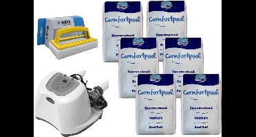 Intex - Zoutwatersysteem 26670GS & Zwembadzout 120 kg & WAYS Scrubborstel
