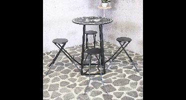 SenS-Line - Columbus Foldable 4-persons Barset - Zwart