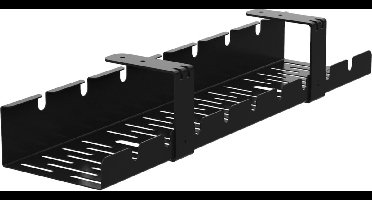 Euroseats Zwarte kabelgoot 50 cm breed t.b.v. bevestiging onder bureau