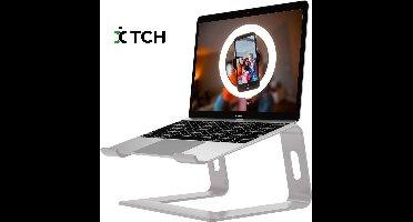 Laptopstandaard - Universeel 10 tot 17 inch - Aluminium - Zilver - Alle laptops- Ergonomisch - Apple Macbook Pro/ iPad / Asus / Hp / ACER / Microsoft / Lenovo / Windows Surface